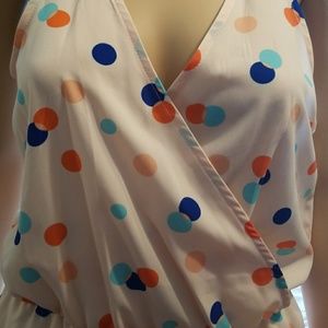 ⭕Fun polka dot silky romper S⭕